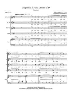 Magnificat and Nunc Dimittis in D