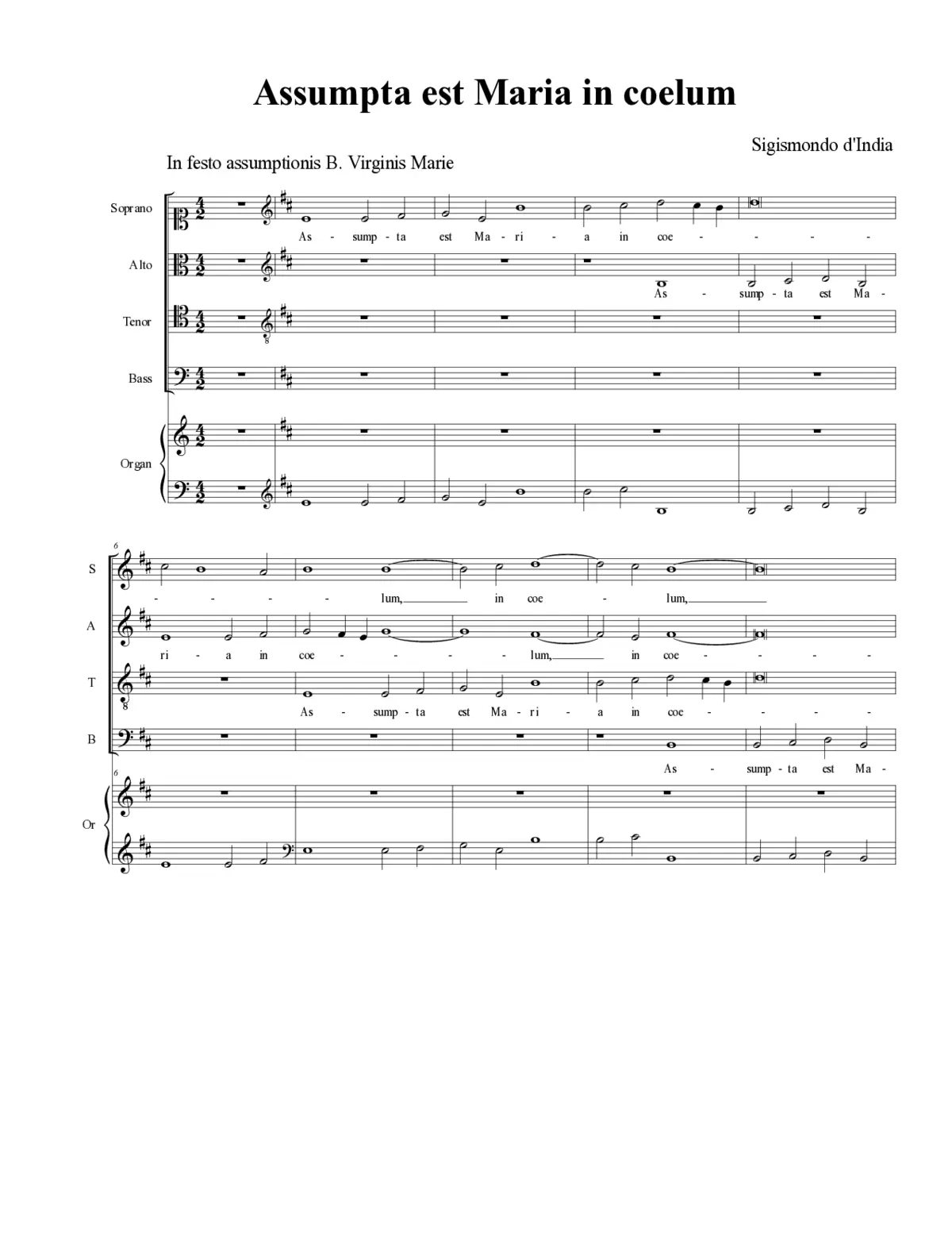 Assumpta est Maria in coelum - Page 1