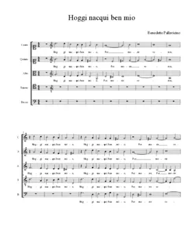 Hoggi nacqui ben mio