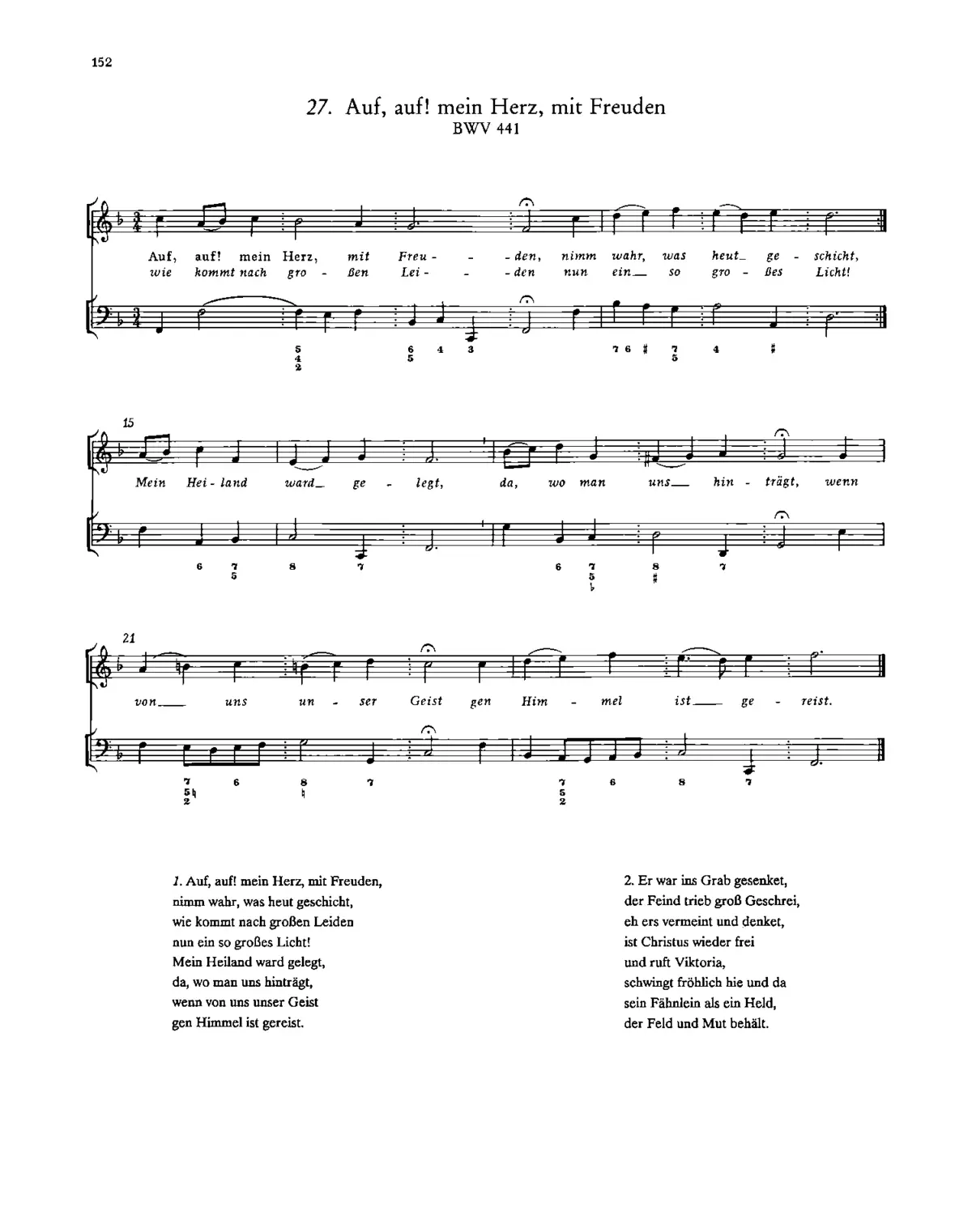 Auf, auf! mein Herz, mit Freuden - Page 1