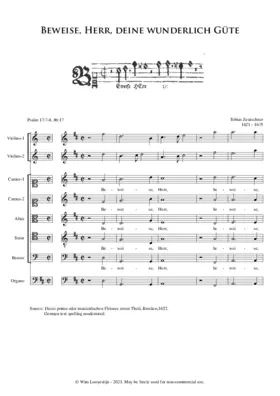 Beweise, Herr, deine wunderliche Güte