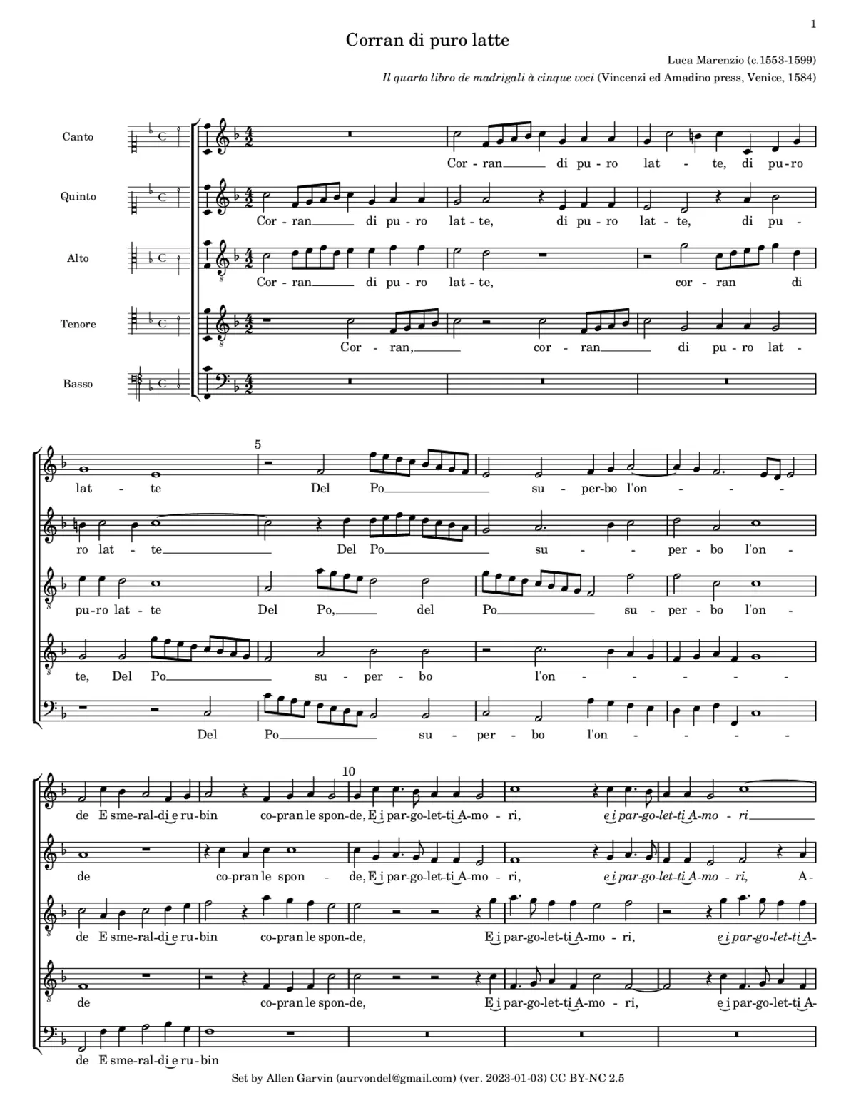 Corran di puro latte - Page 1