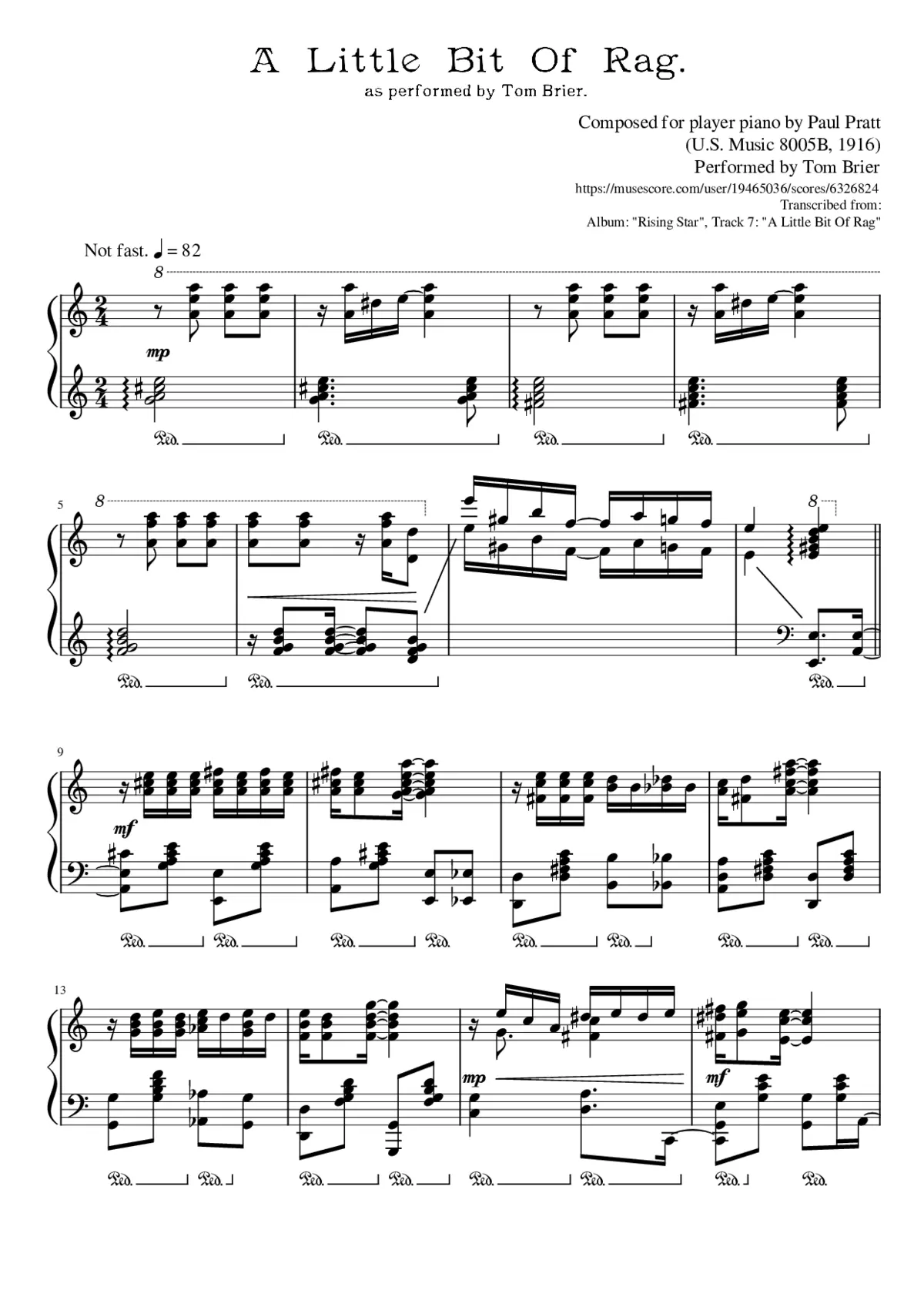 A Little Bit Of Rag - Page 1