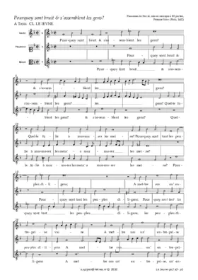 Pourquoy font bruit et s'assemblent les gens ?