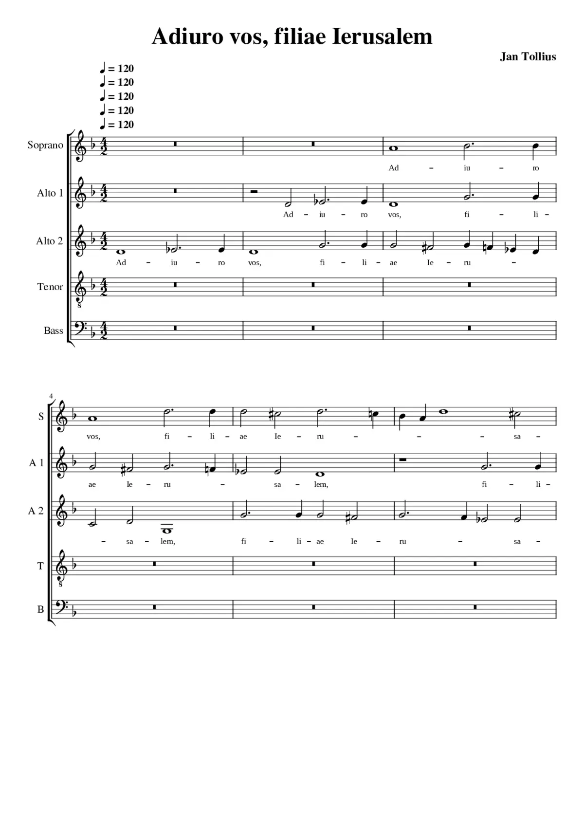 Adiuro vos filiae Ierusalem - Page 1