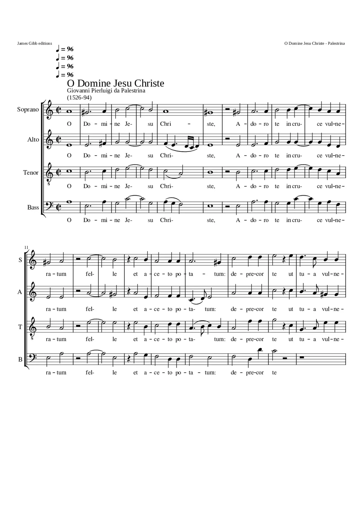 O Domine Jesu Christe - Page 1