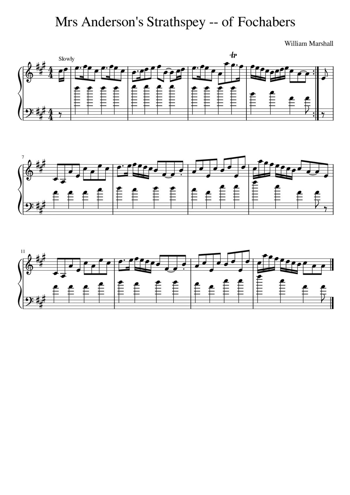 Mrs Anderson's Strathspey -- of Fochabers - Page 1