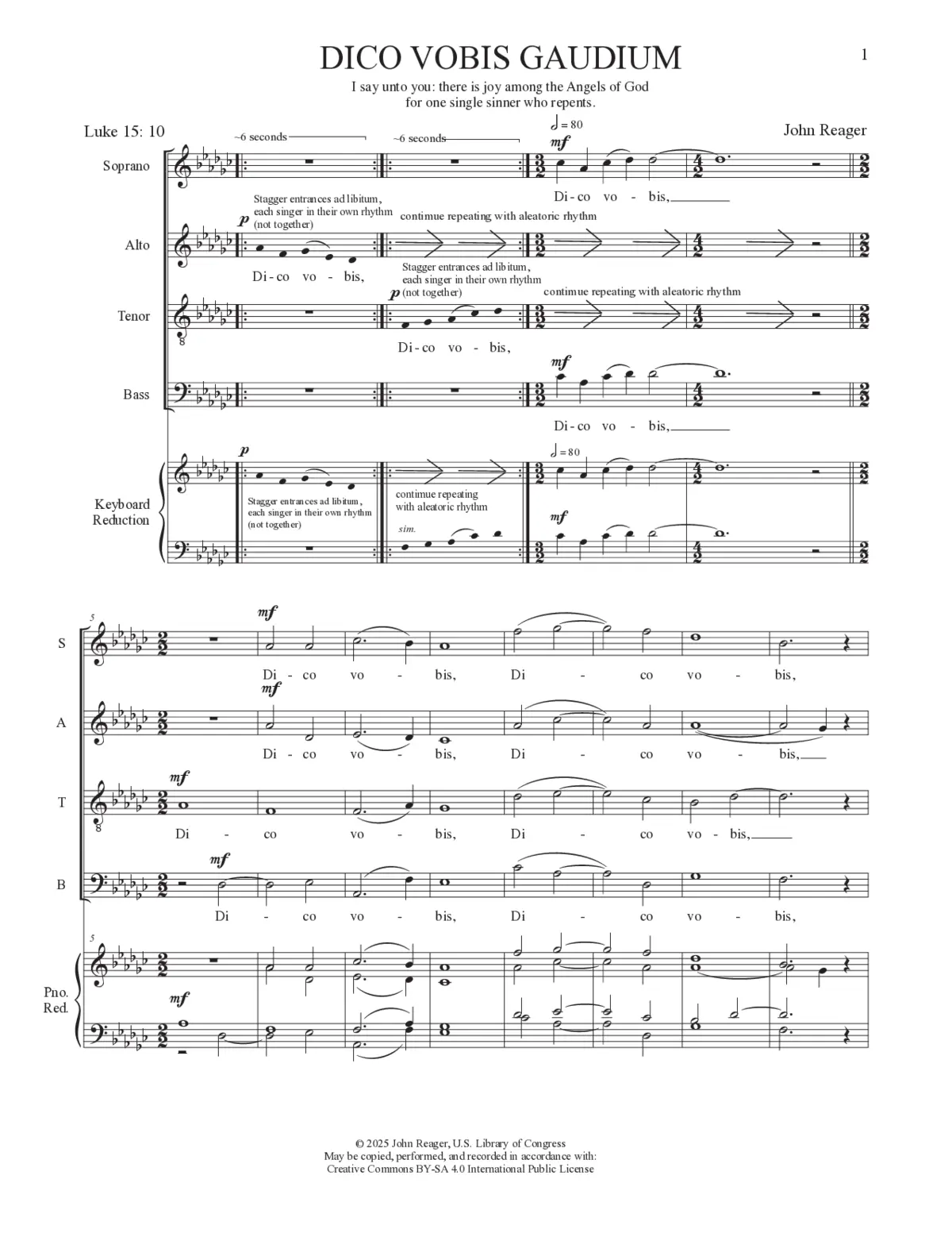 Dico vobis gaudium - Page 1