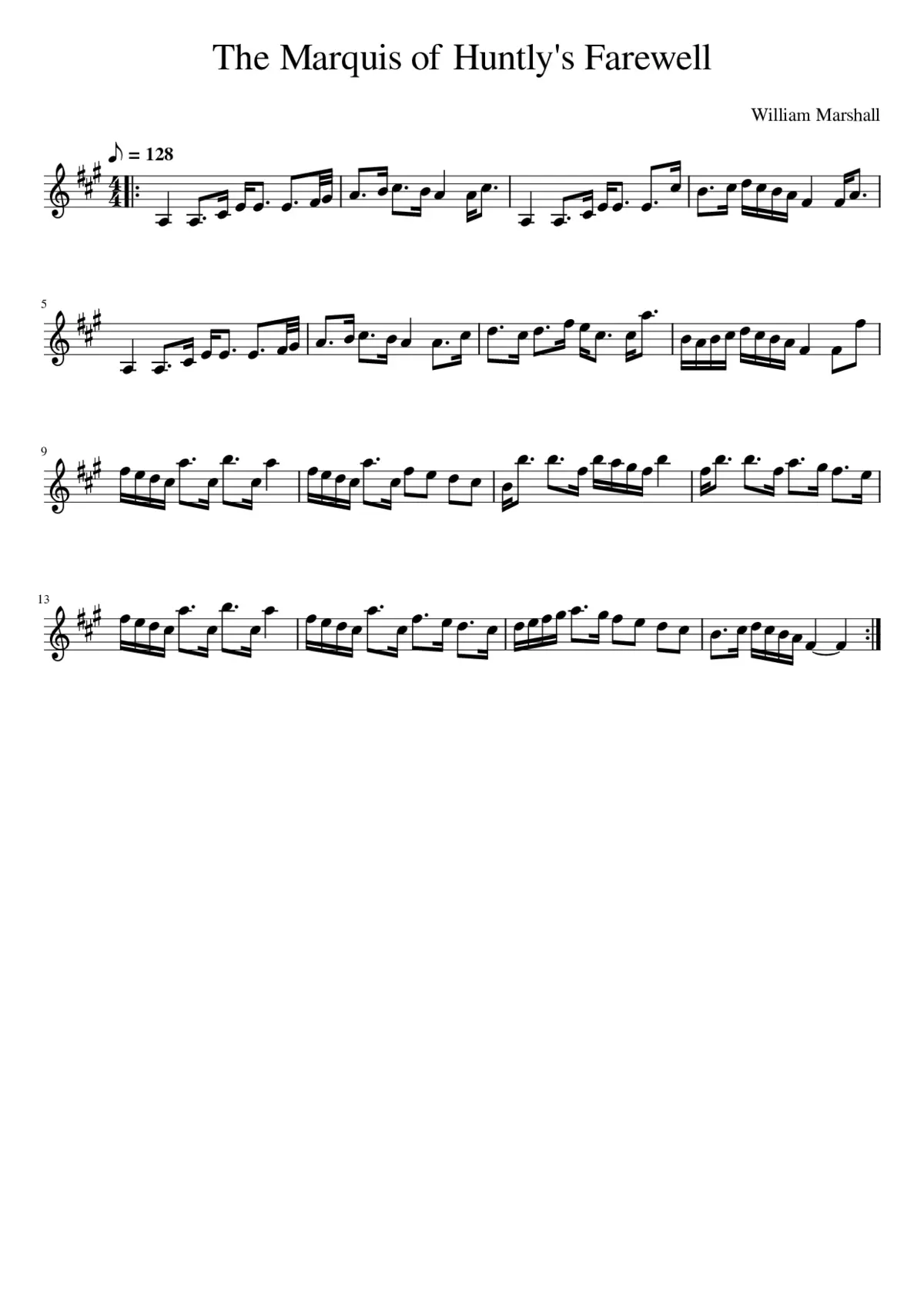 The Marquis of Huntly's Farewell - Page 1