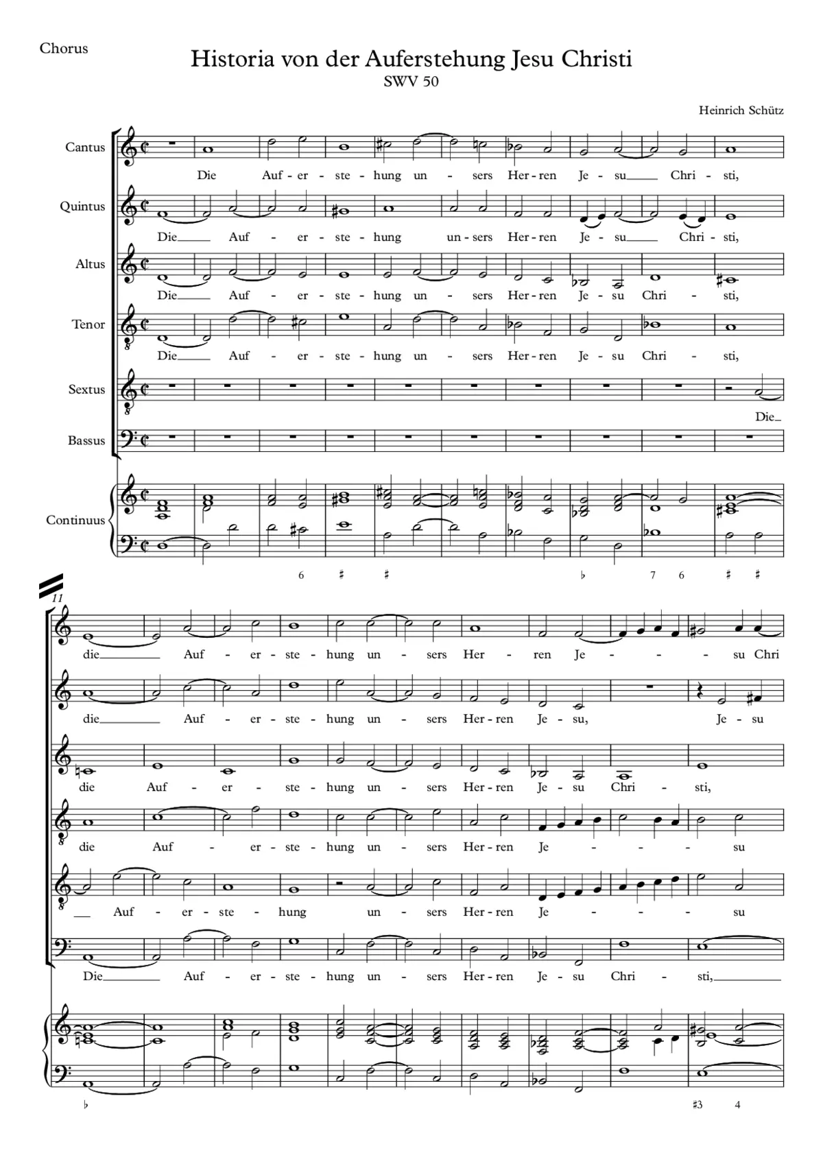 Historia von der Auferstehung, SWV 50 - Page 1