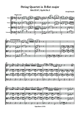 String Quartet in B-flat major, Hob.III:67, Op.64 No.3