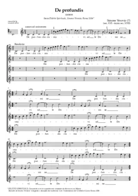 De profundis clamavi, Canon in unisono a.4.