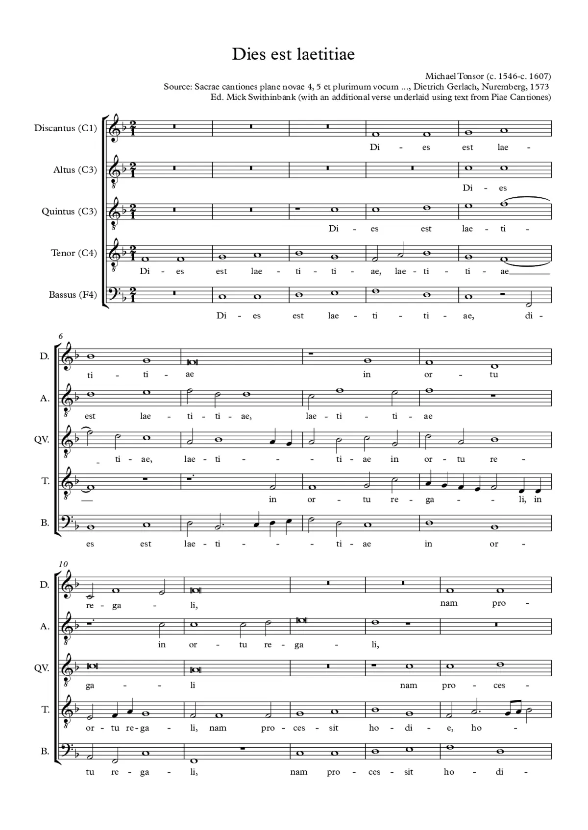 Dies est laetitiae - Page 1