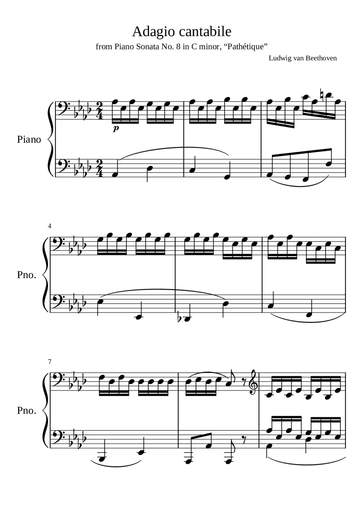 Adagio cantabile - Page 1