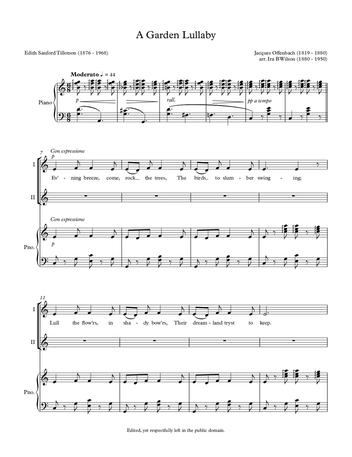 A Garden Lullaby - Page 1