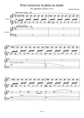 Pour remercier la pluie au matin 6 épigraphes antiques 6