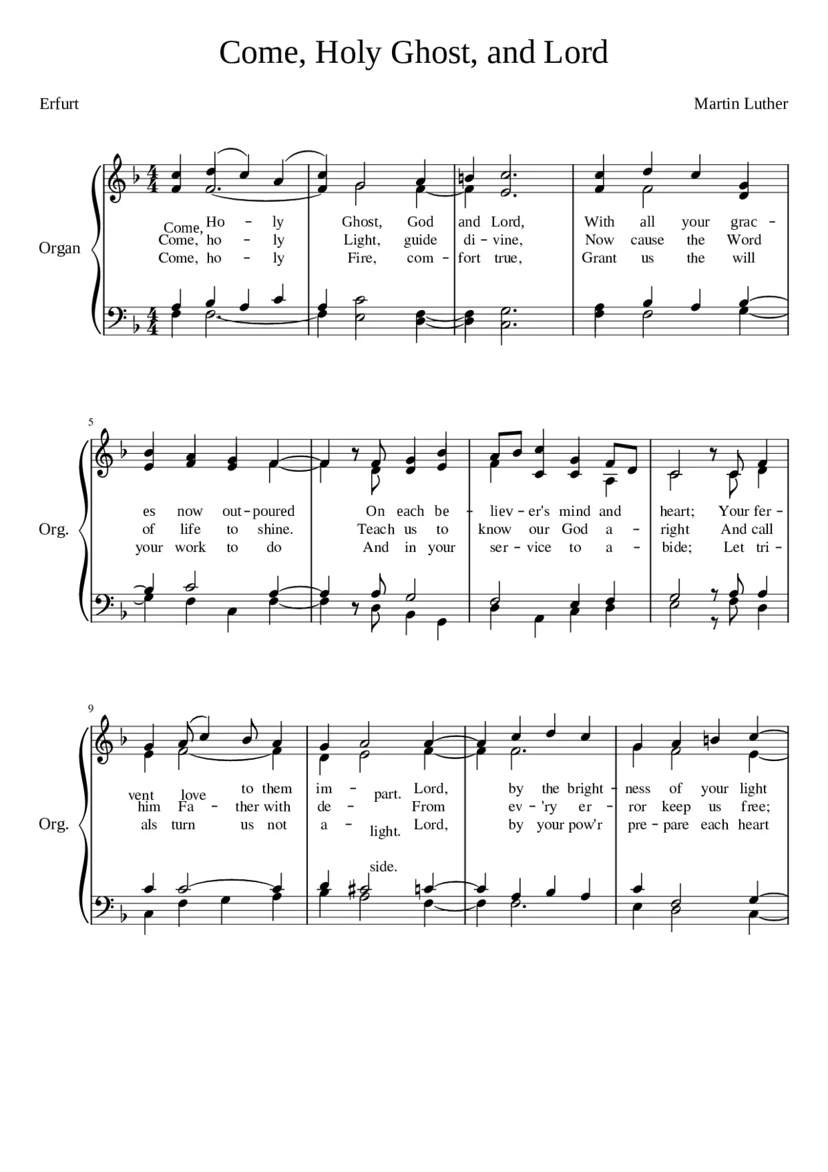 Come Holy Ghost and Lord - Page 1