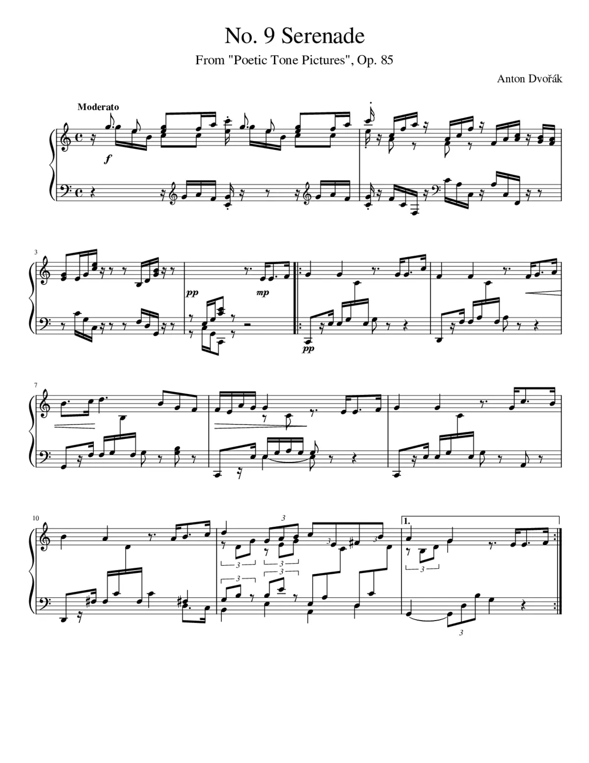 Poetic Tone Pictures Op.85 - Page 1