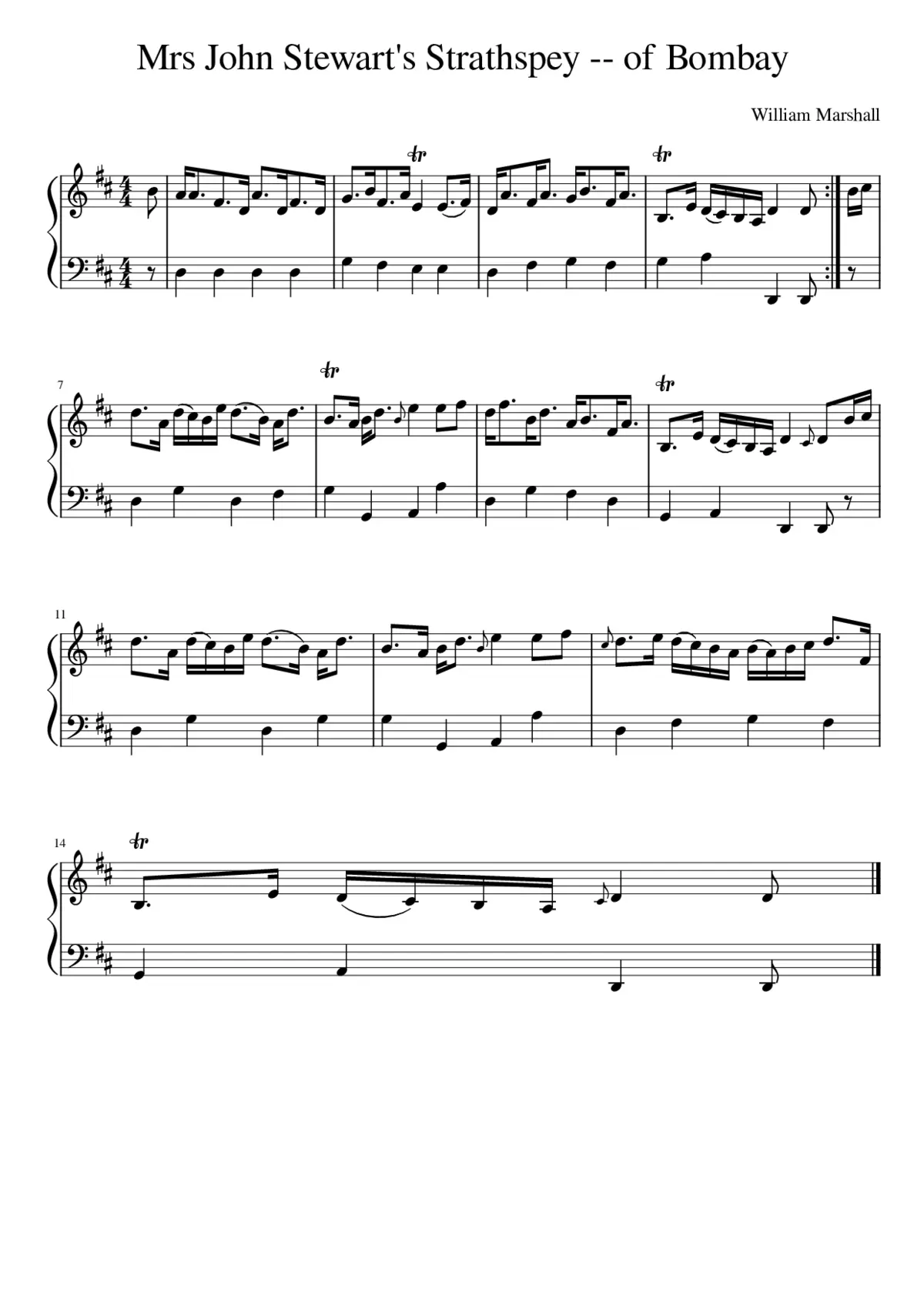 Mrs John Stewart's Strathspey -- of Bombay - Page 1