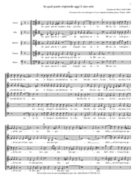 In qual parte risplende oggi il mio sole