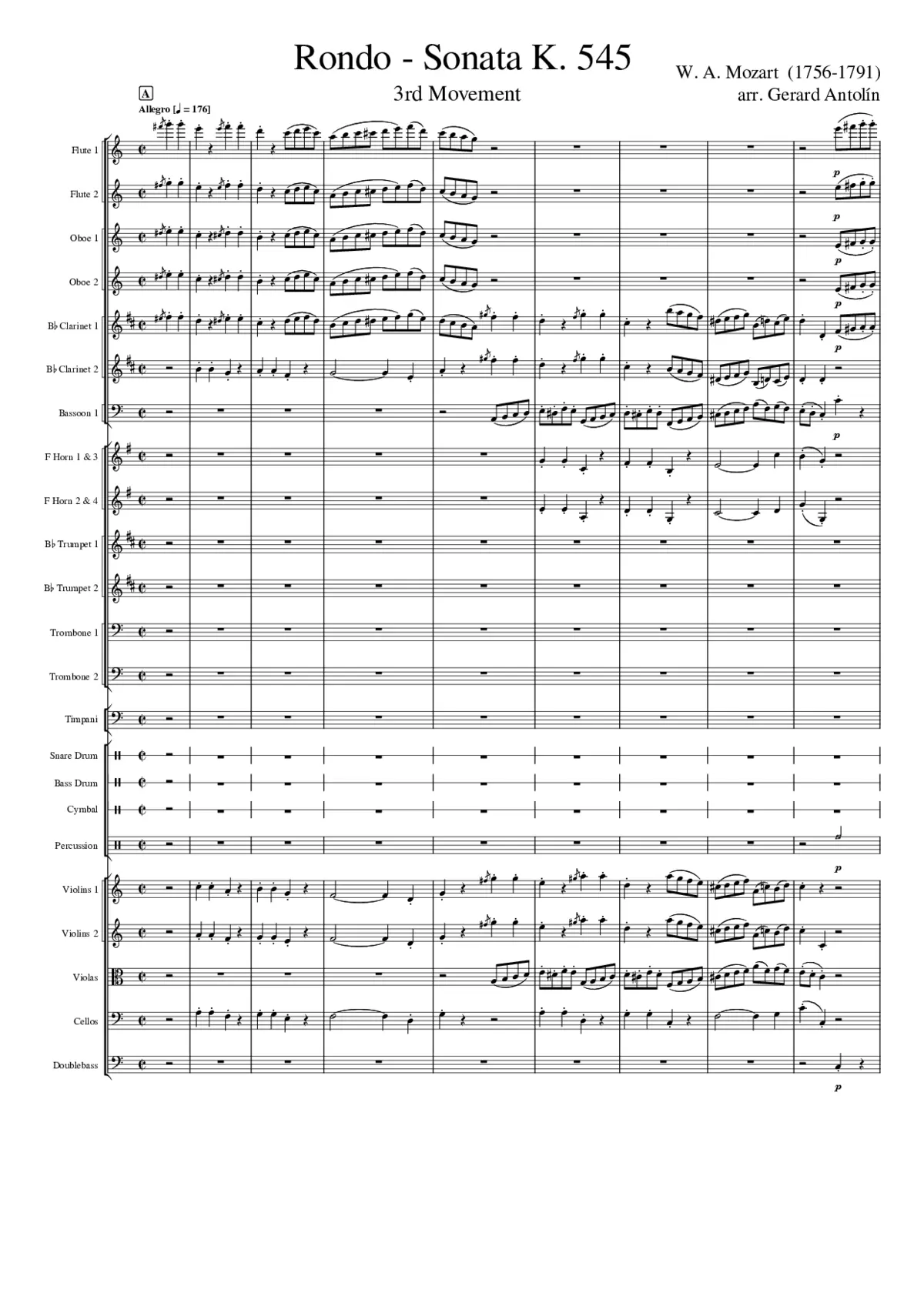 Piano Sonata No.16 in C major K.545 - Page 1