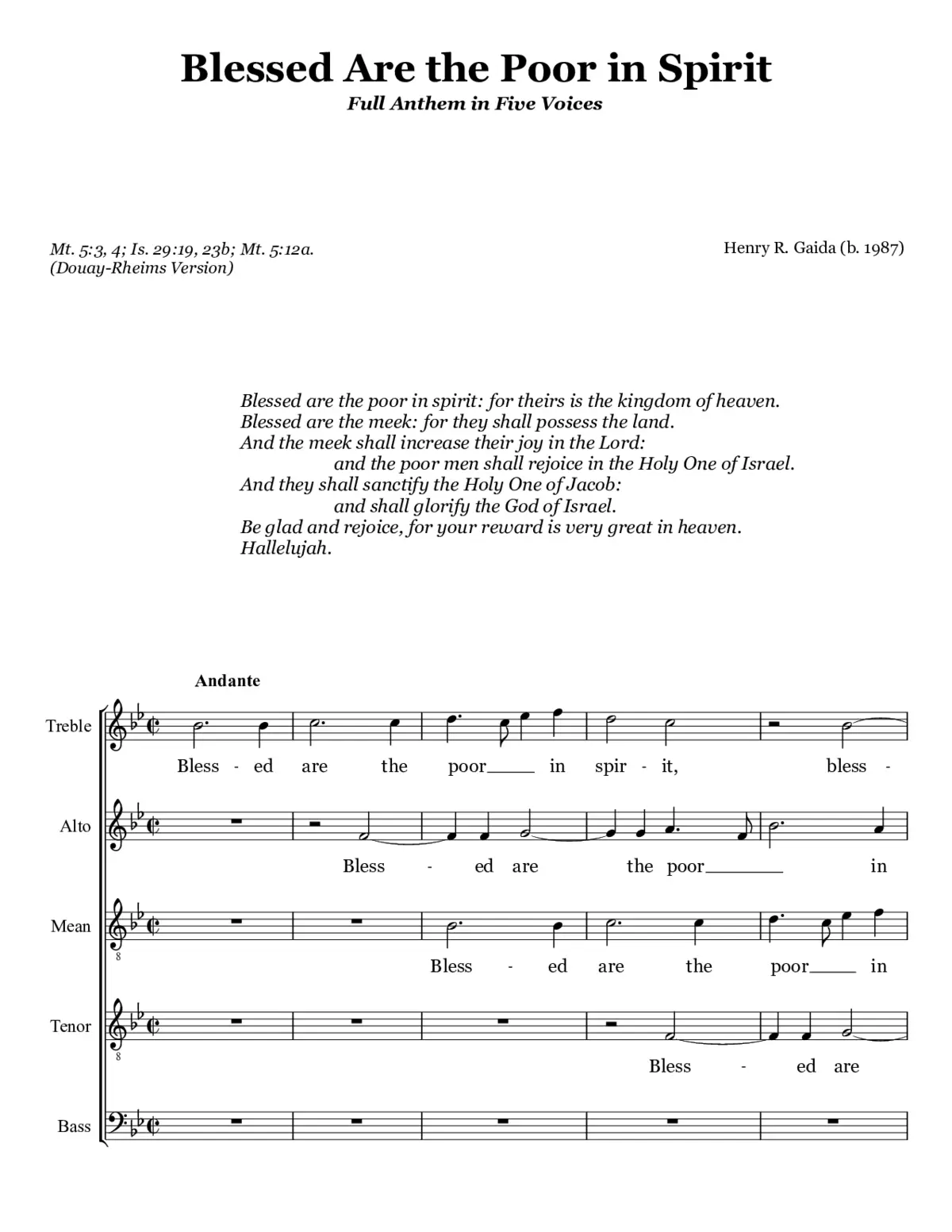 Blessed are the poor in spirit - Page 1