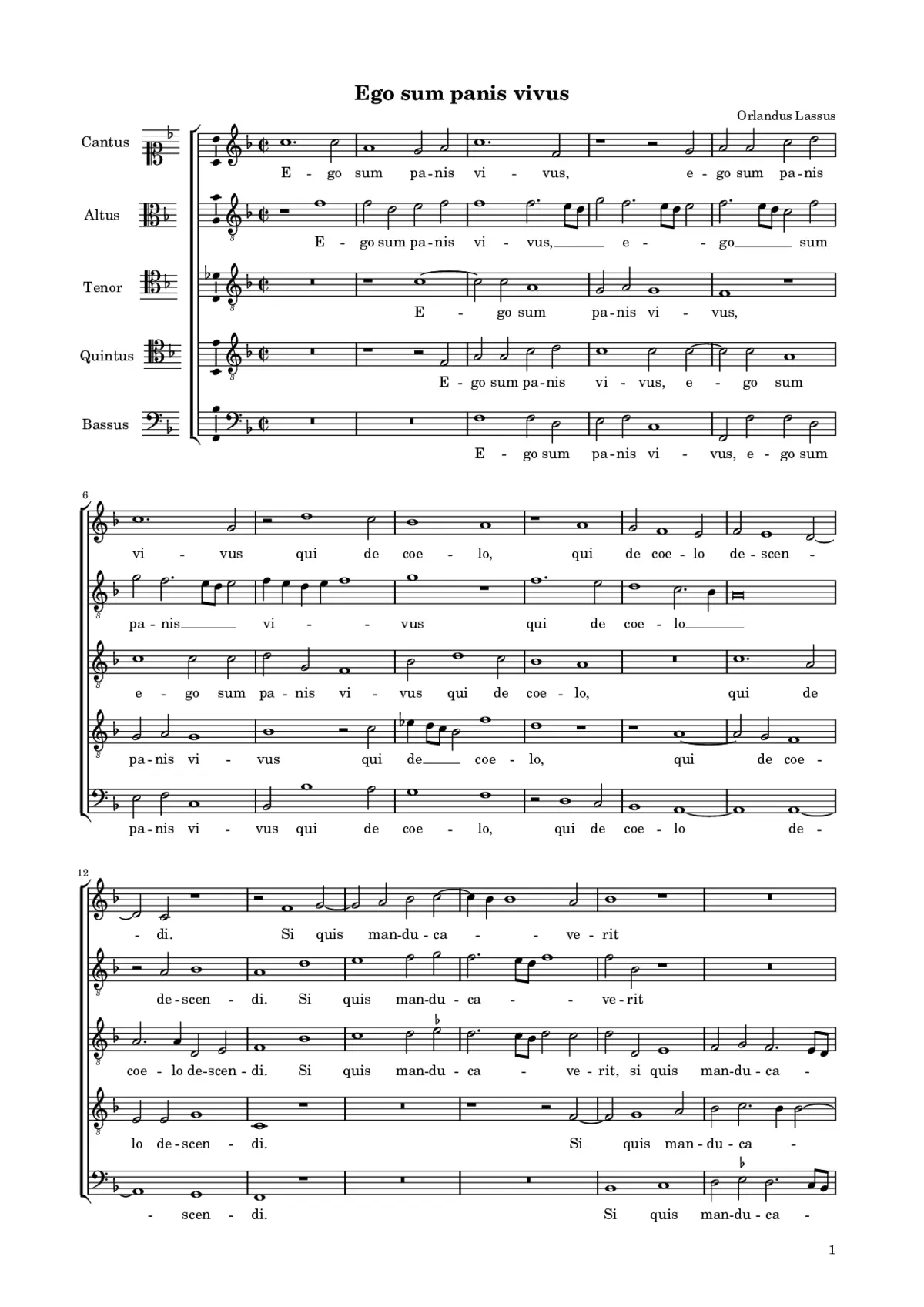 Ego sum panis vivus - Page 1