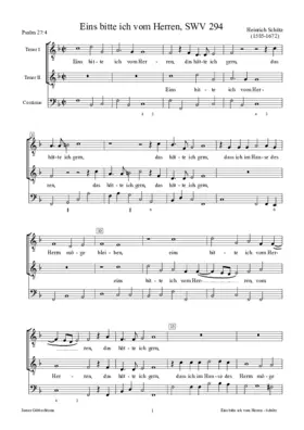 Eins bitte ich vom Herren, SWV 294