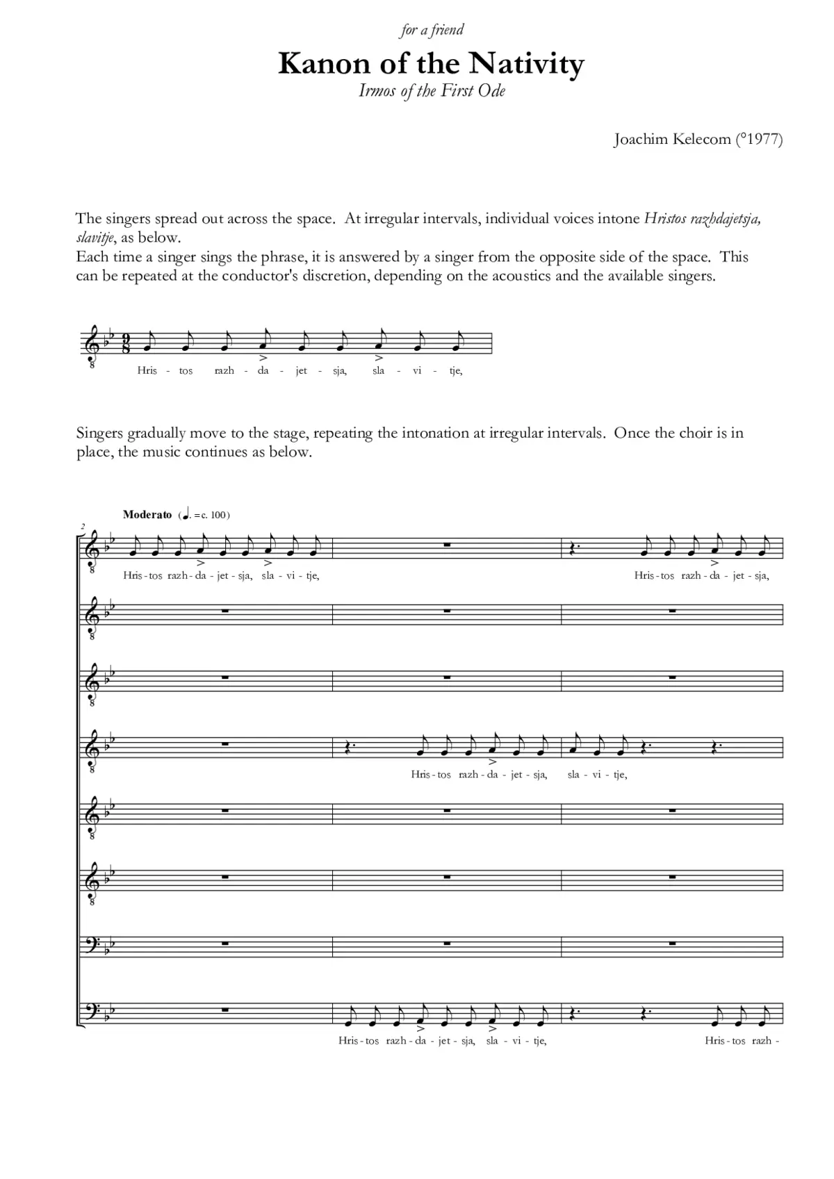 Kanon for the Nativity - Page 1