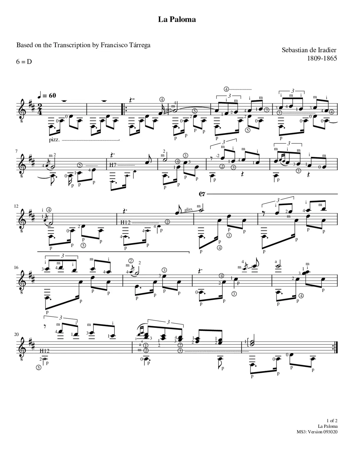 La Paloma - Page 1