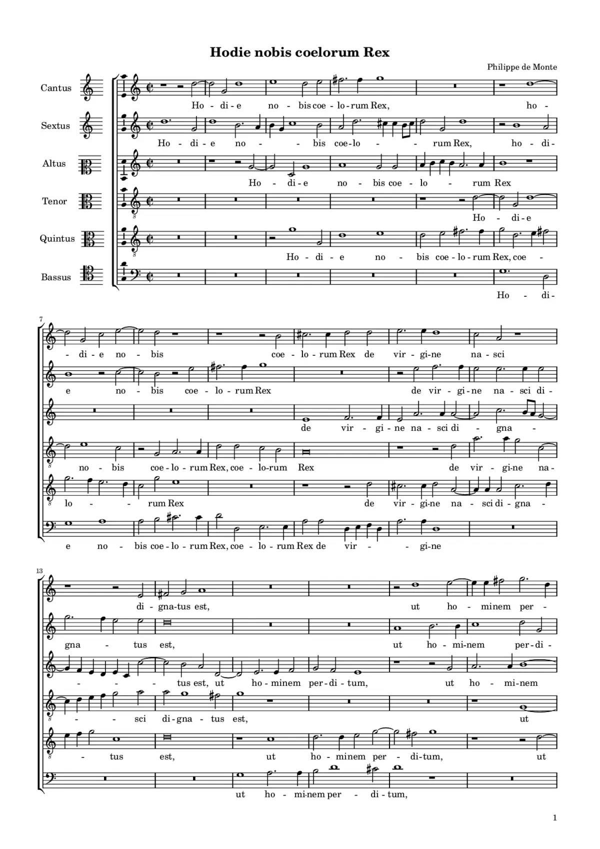 Hodie nobis coelorum rex - Page 1