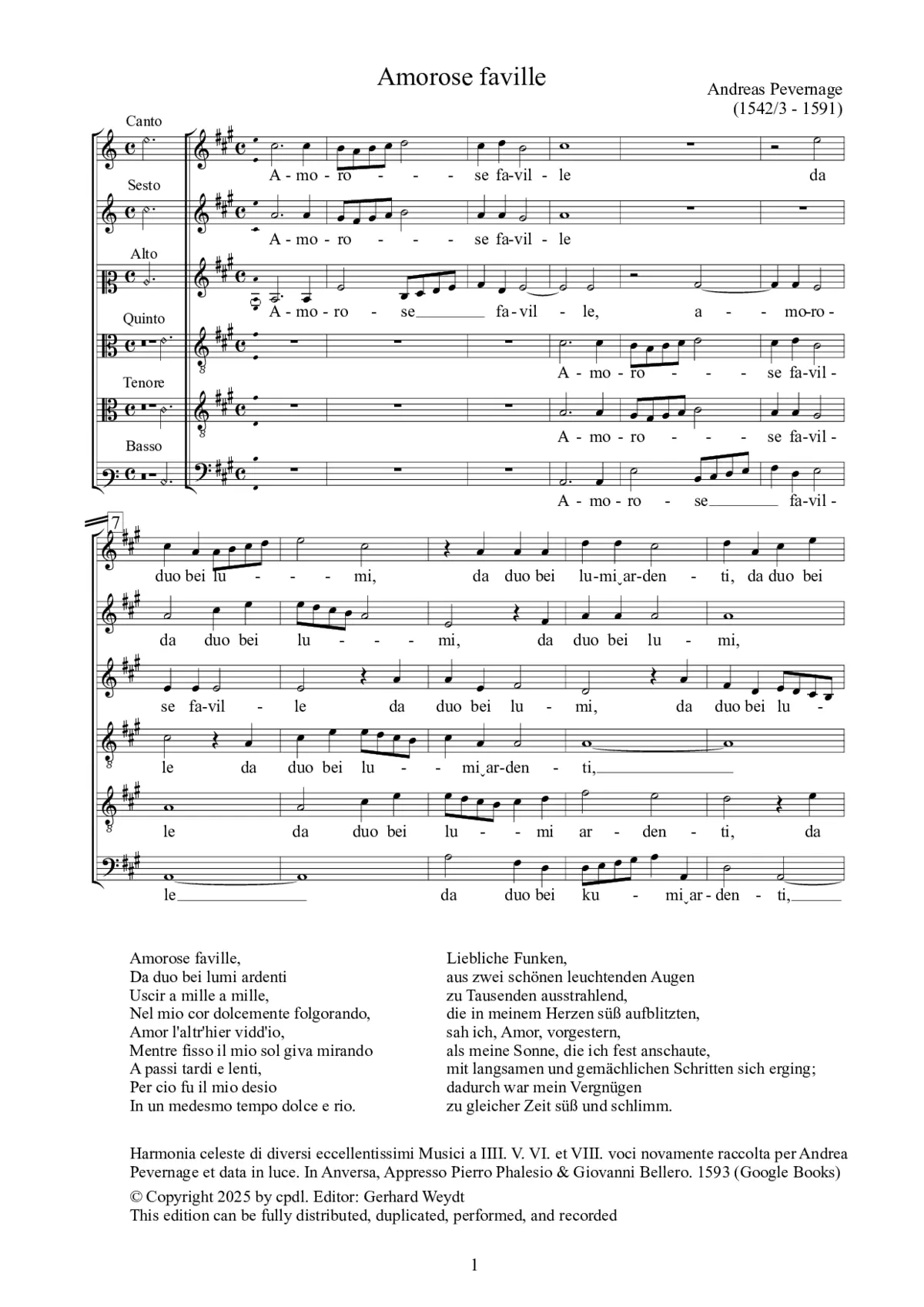 Amorose faville - Page 1