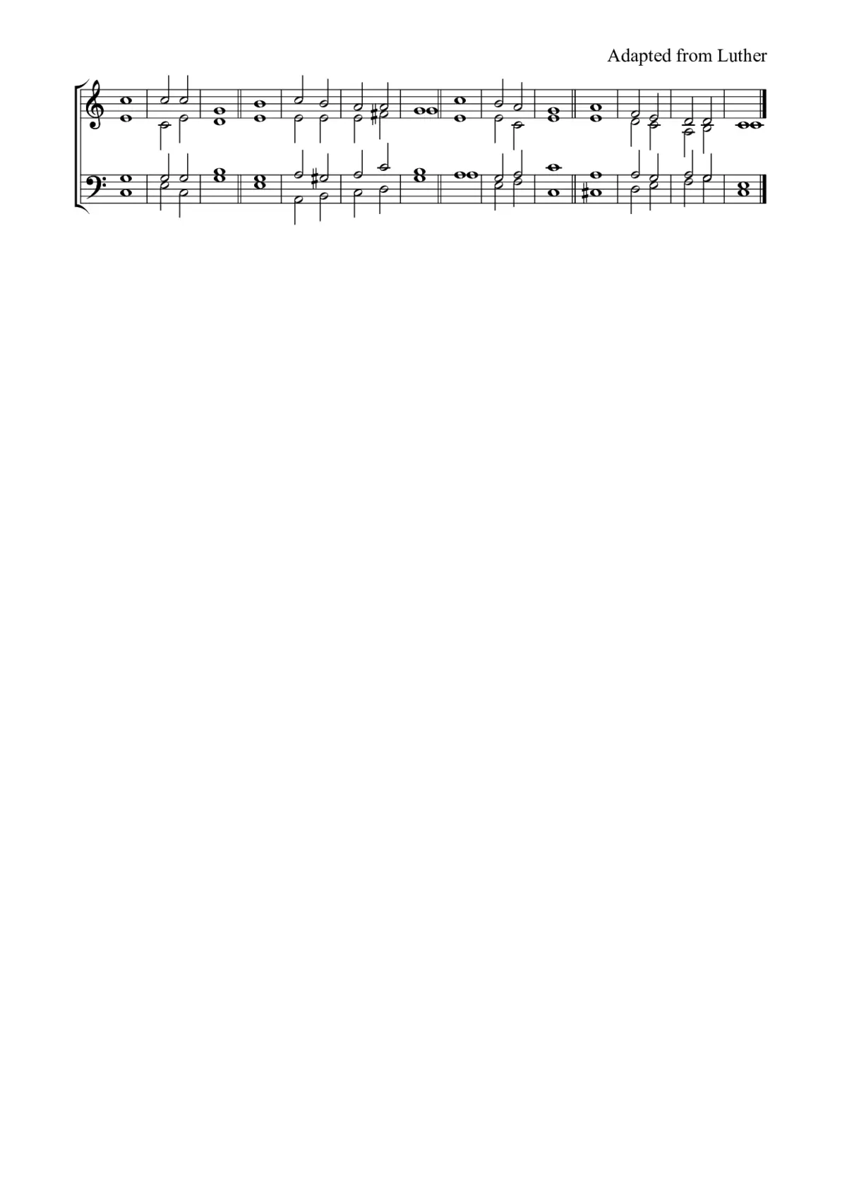 Double chant in C major - Page 1