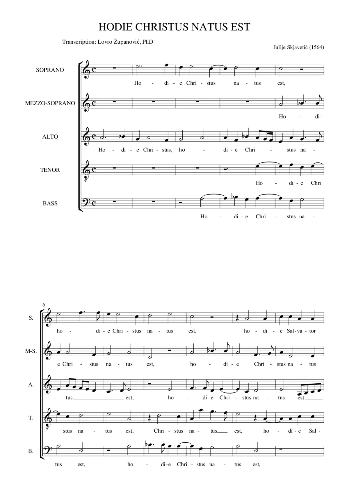 Hodie Christus natus est - Page 1