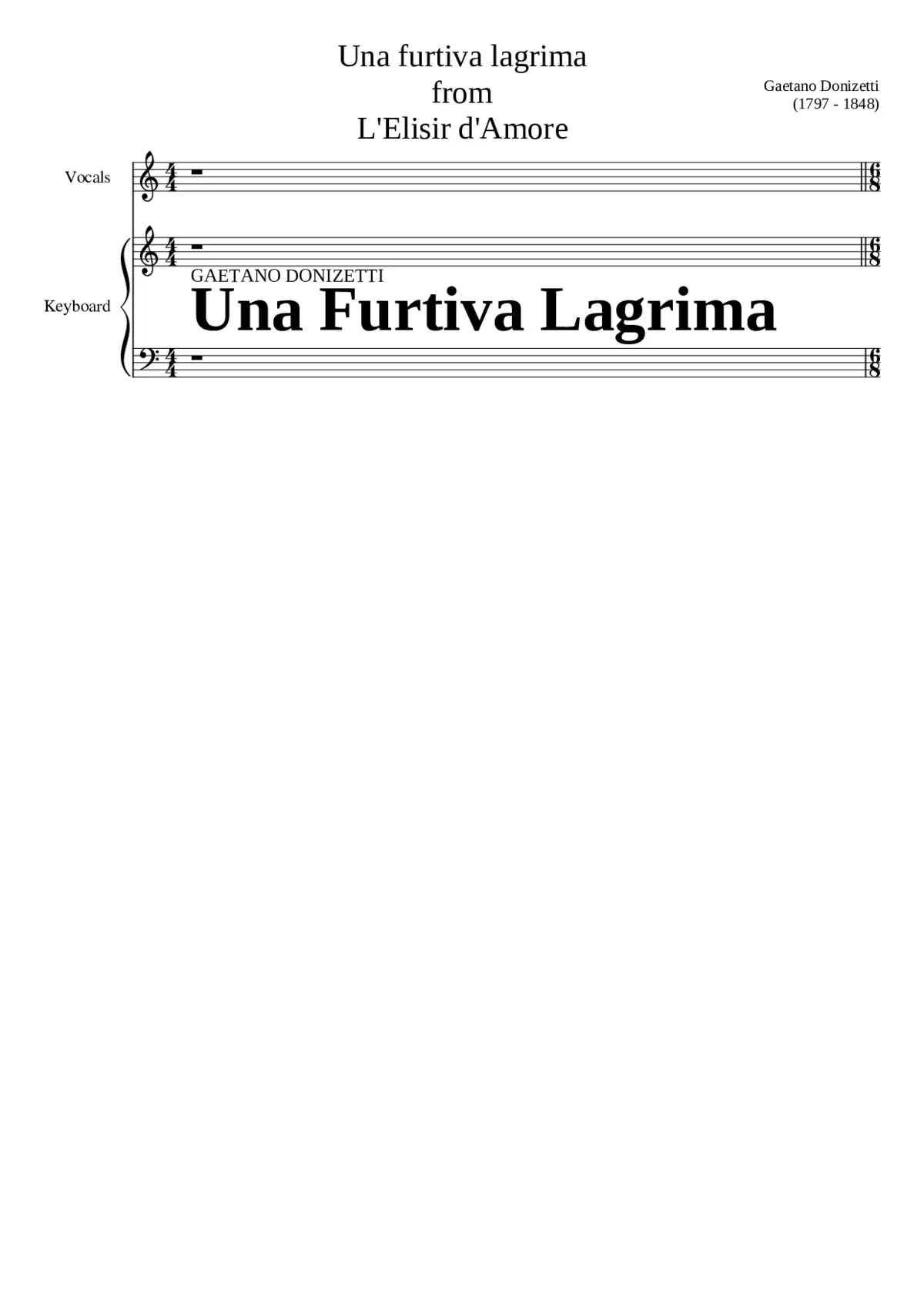 Una Furtiva Lagrima - Page 1