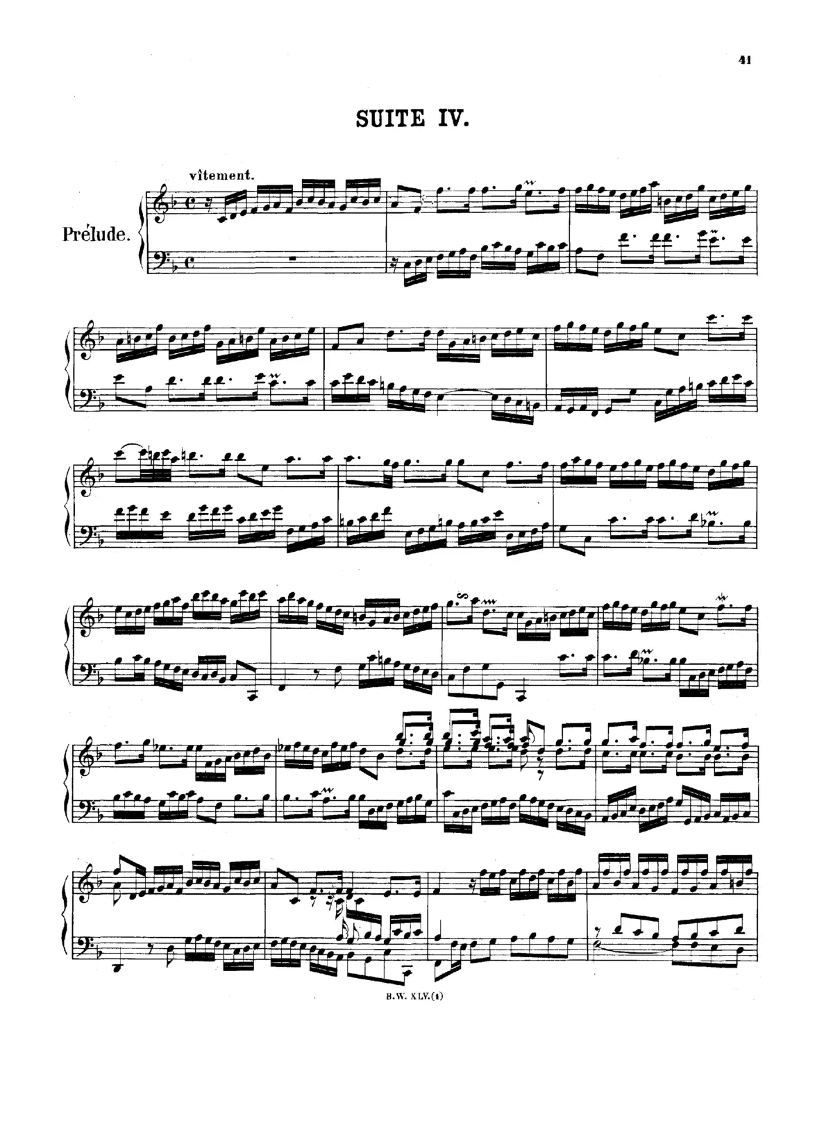 English Suite No.4 in F major - Page 1