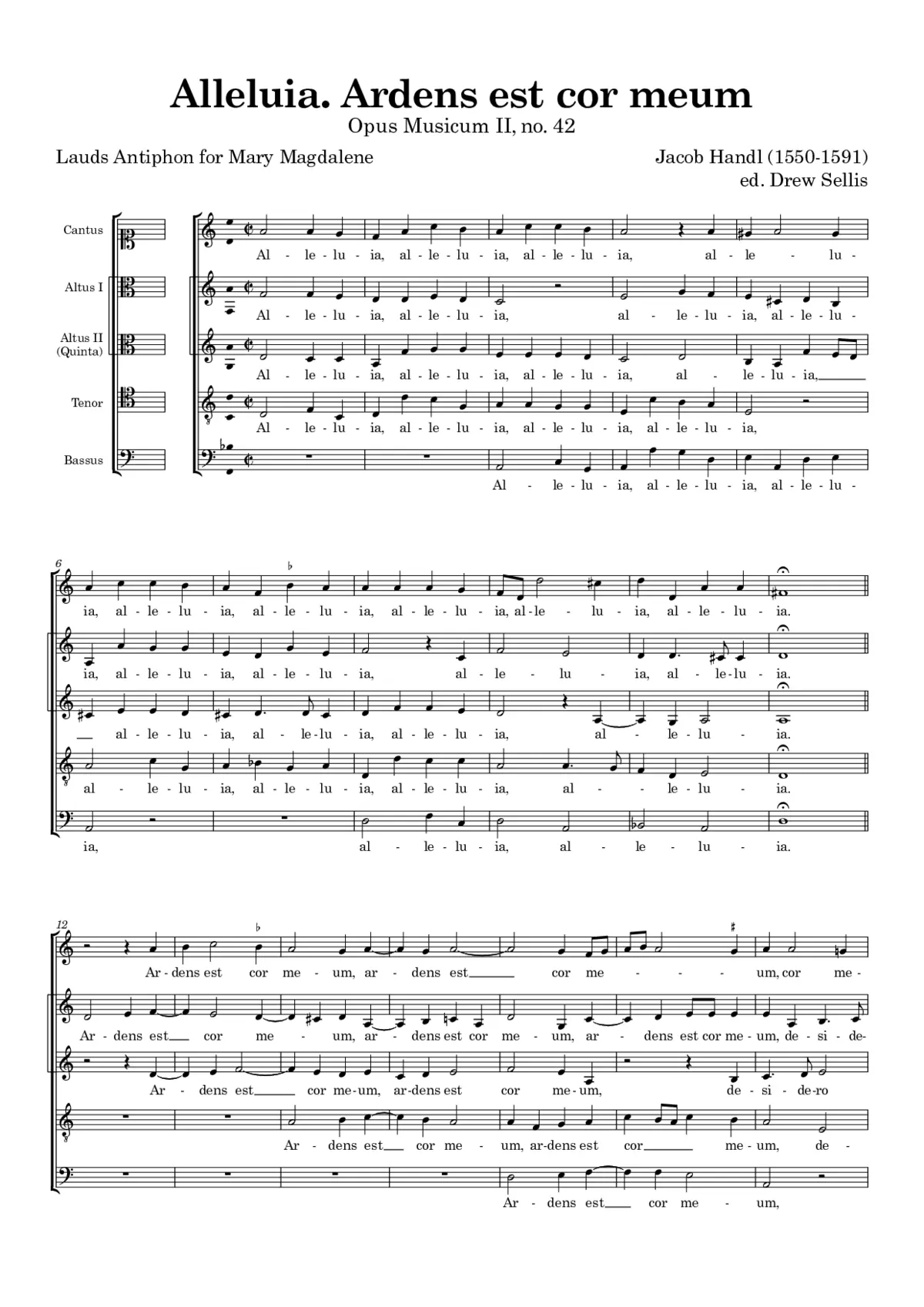 Alleluia. Ardens est cor meum - Page 1