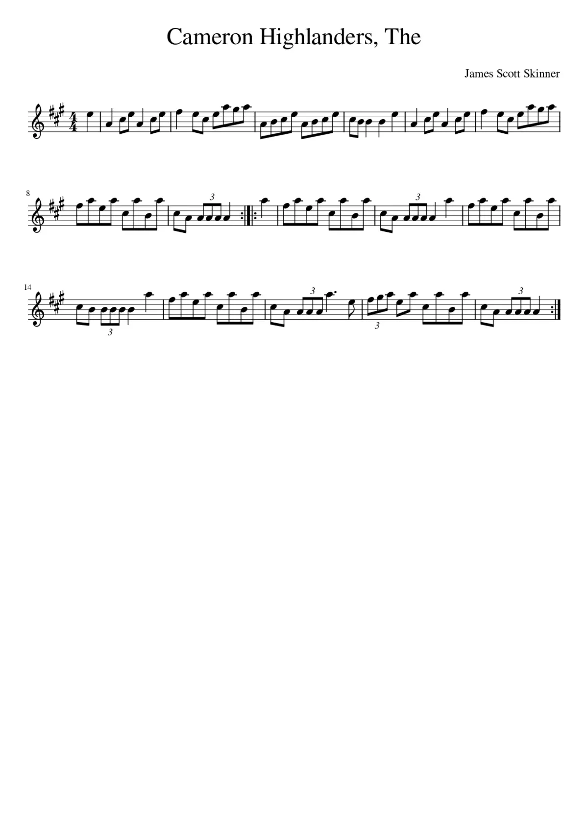 The Cameron Highlanders - Page 1