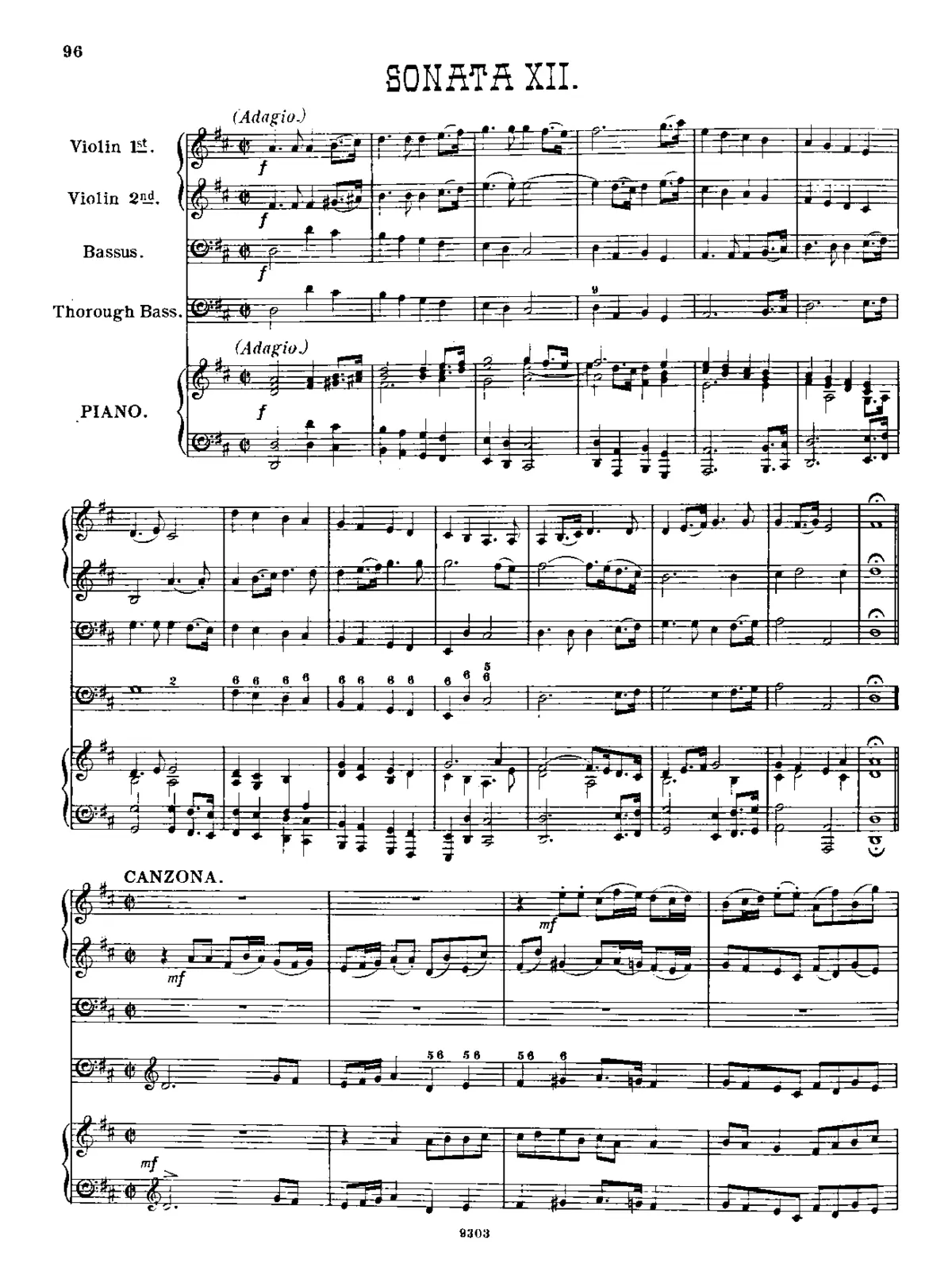 Trio Sonata in D major - Page 1
