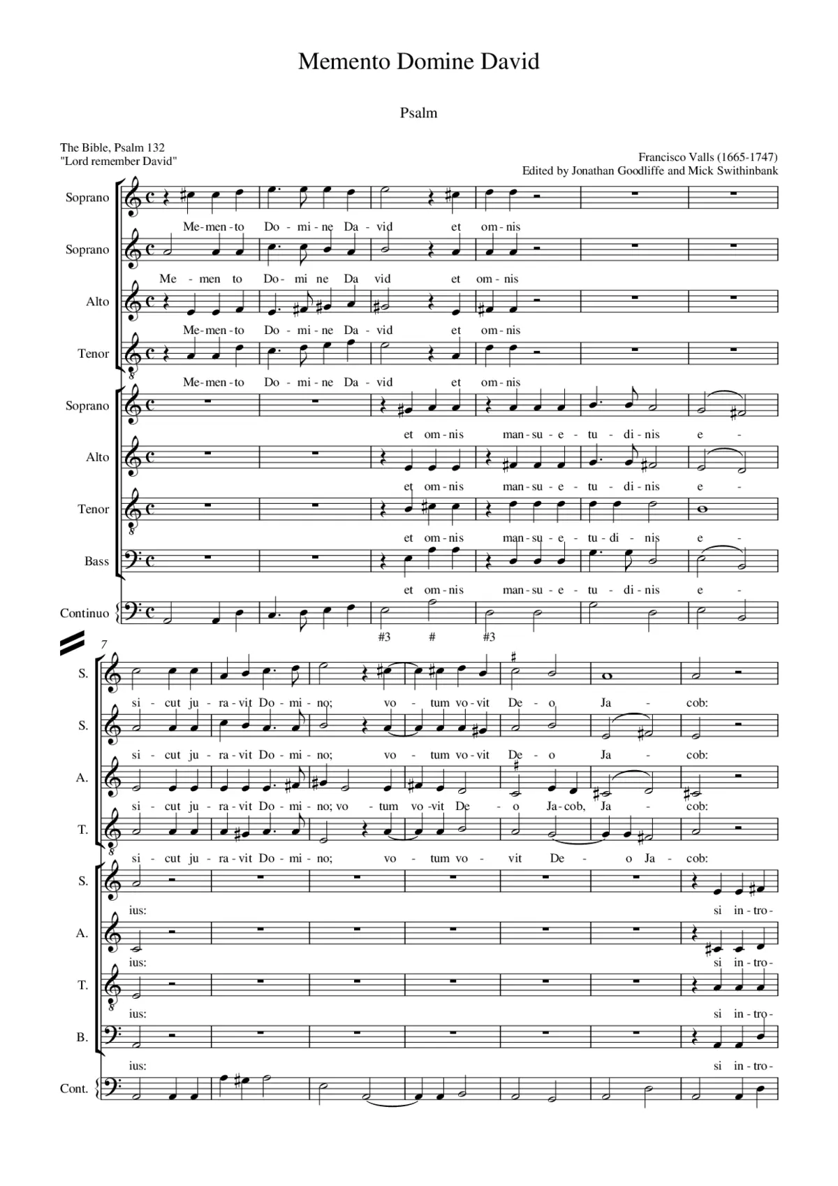 Memento Domine David - Page 1