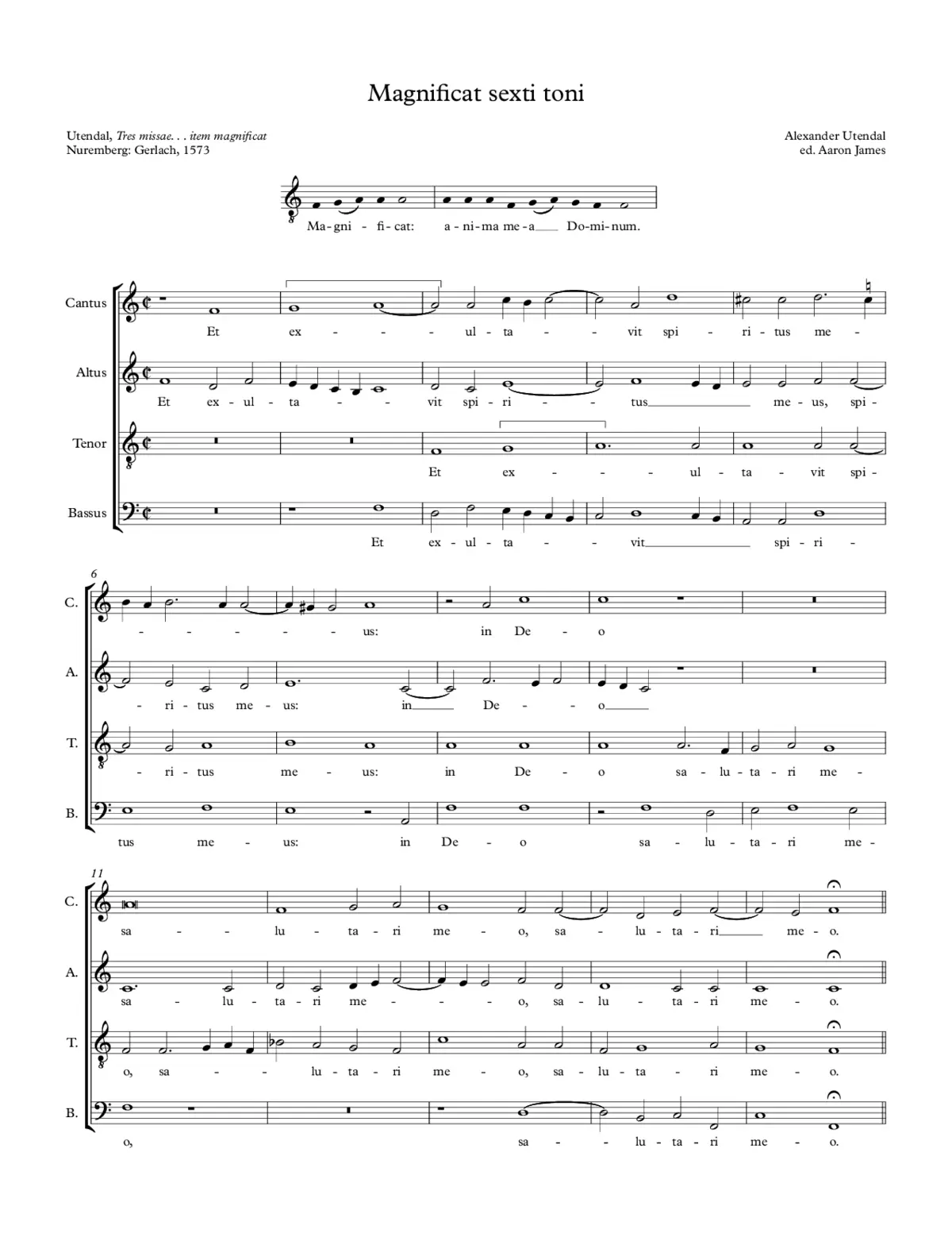 Magnificat sexti toni - Page 1