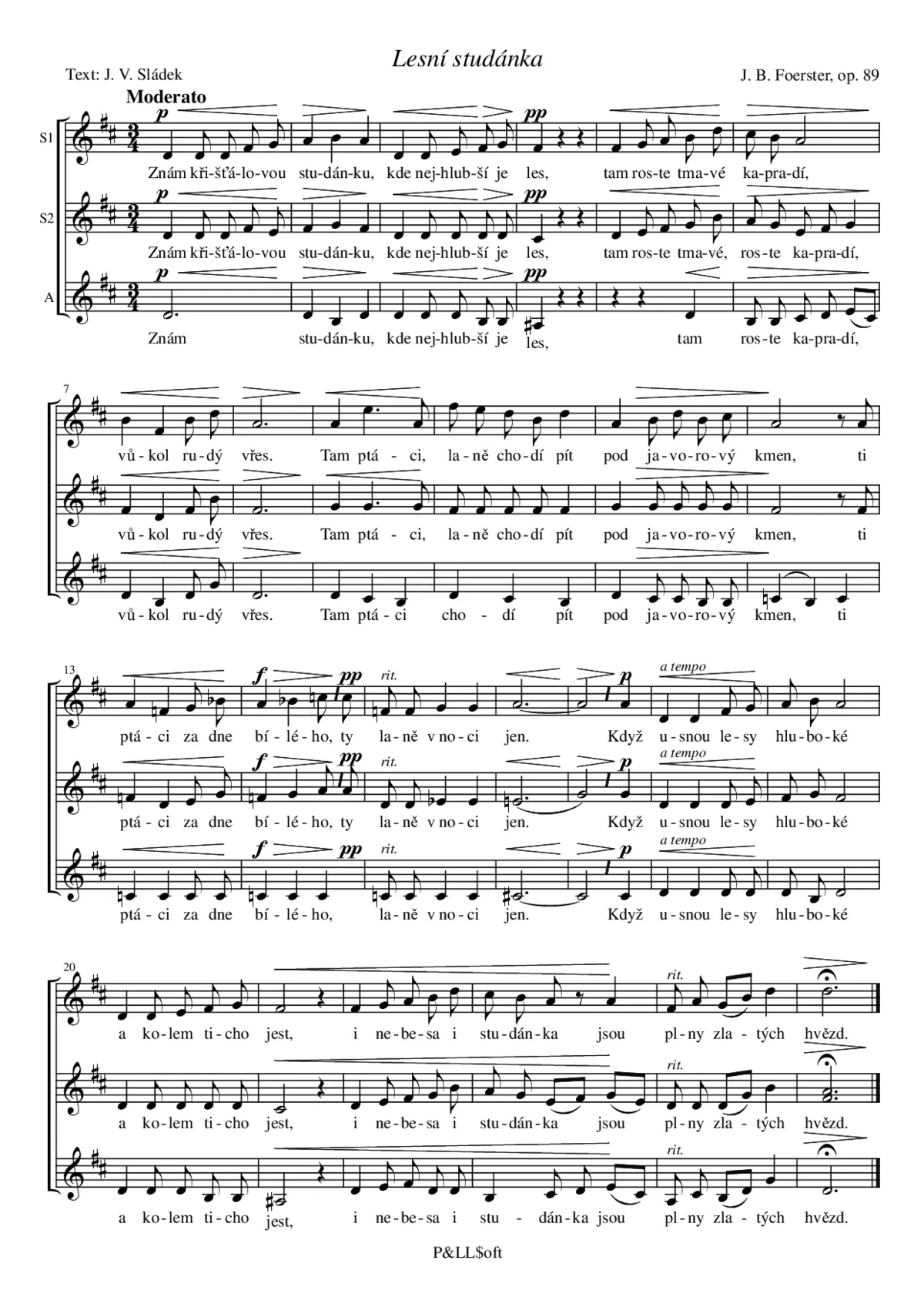 Lesní studánka, op. 89 - Page 1