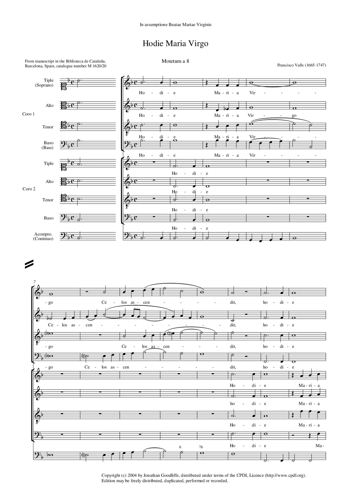 Hodie Maria Virgo - Page 1