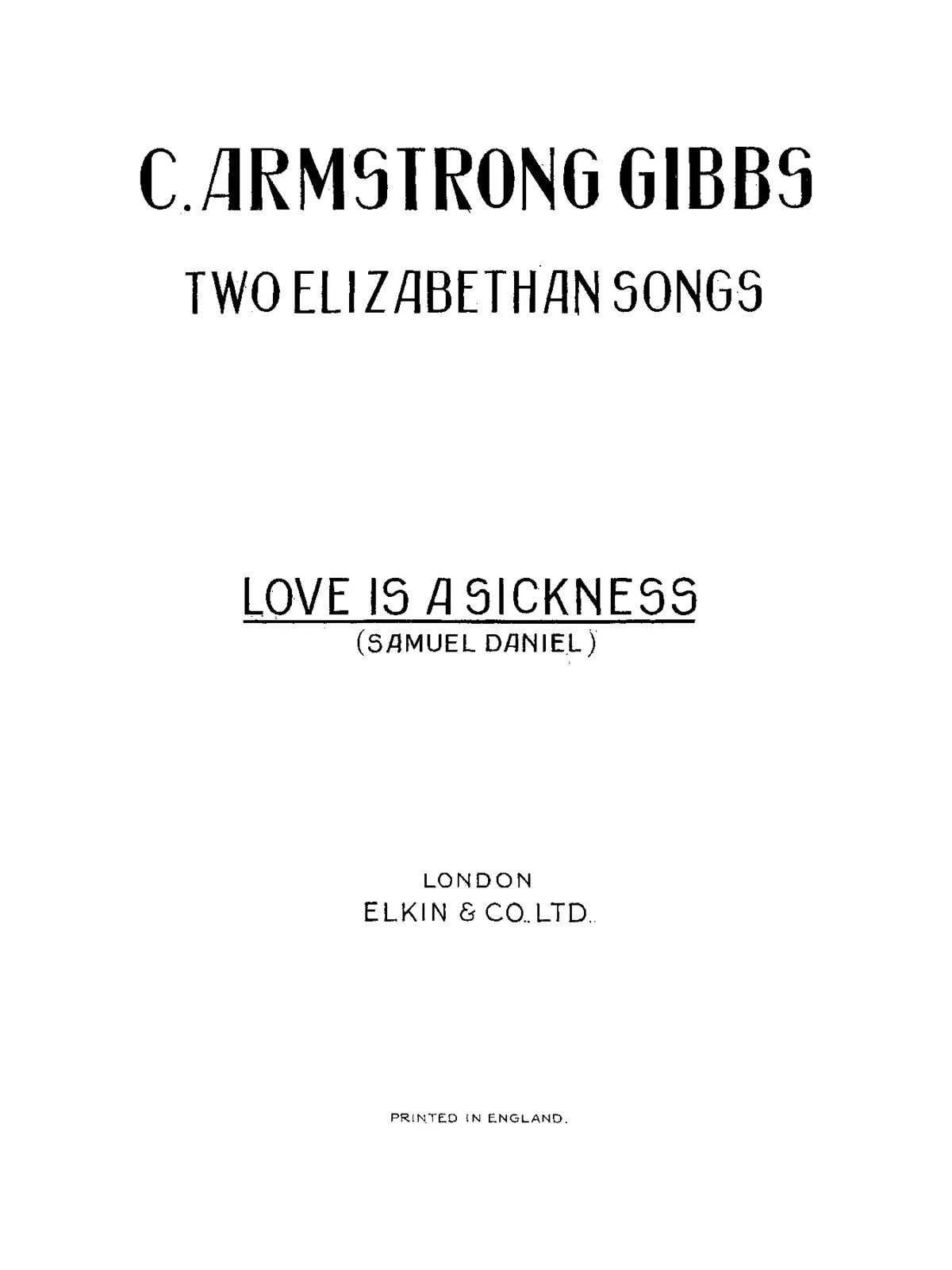 2 Elizabethan Songs - Page 1