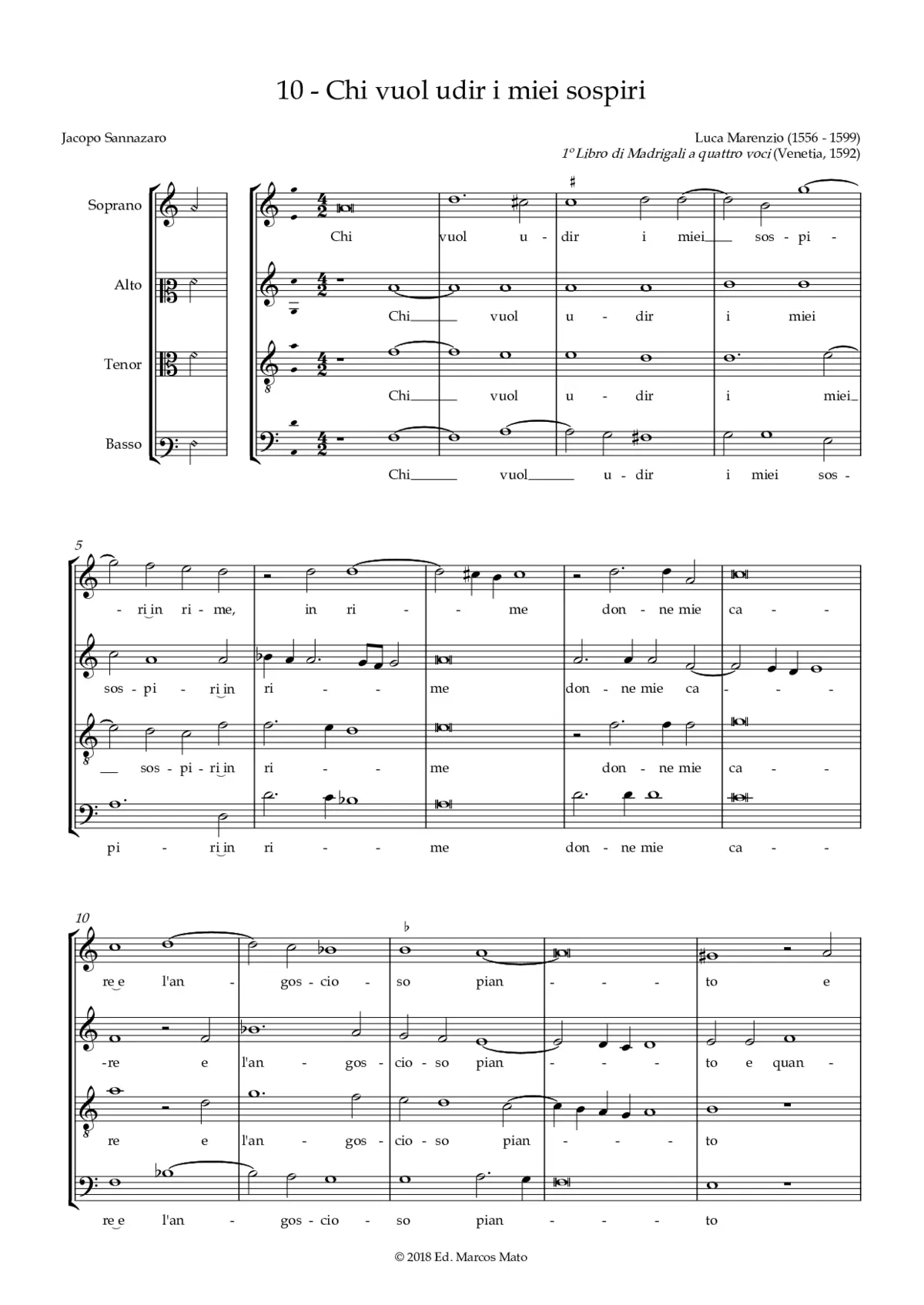 Chi vuol udir i miei sospiri in rime - Page 1