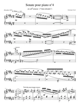 Piano sonata n4 in G-sharp minor by Dominique Picard - 1st mv