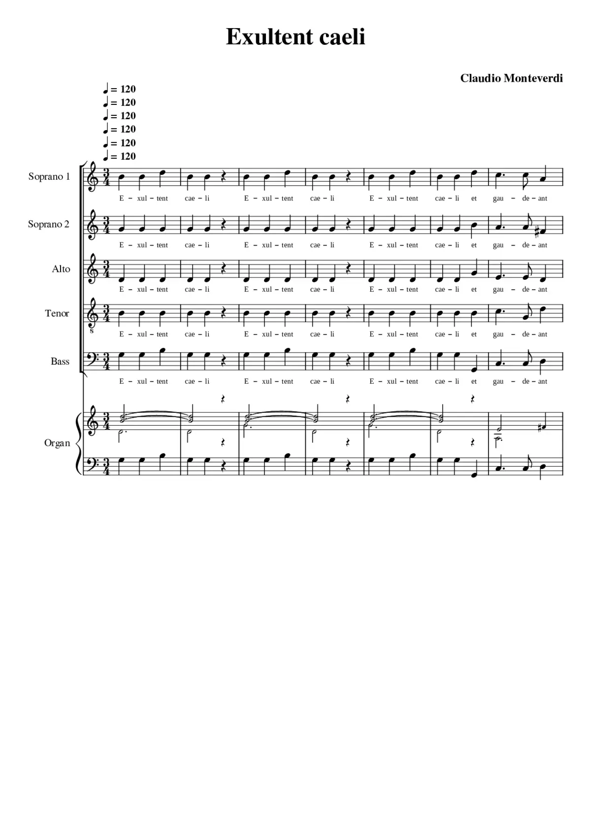 Exultent caeli - Page 1