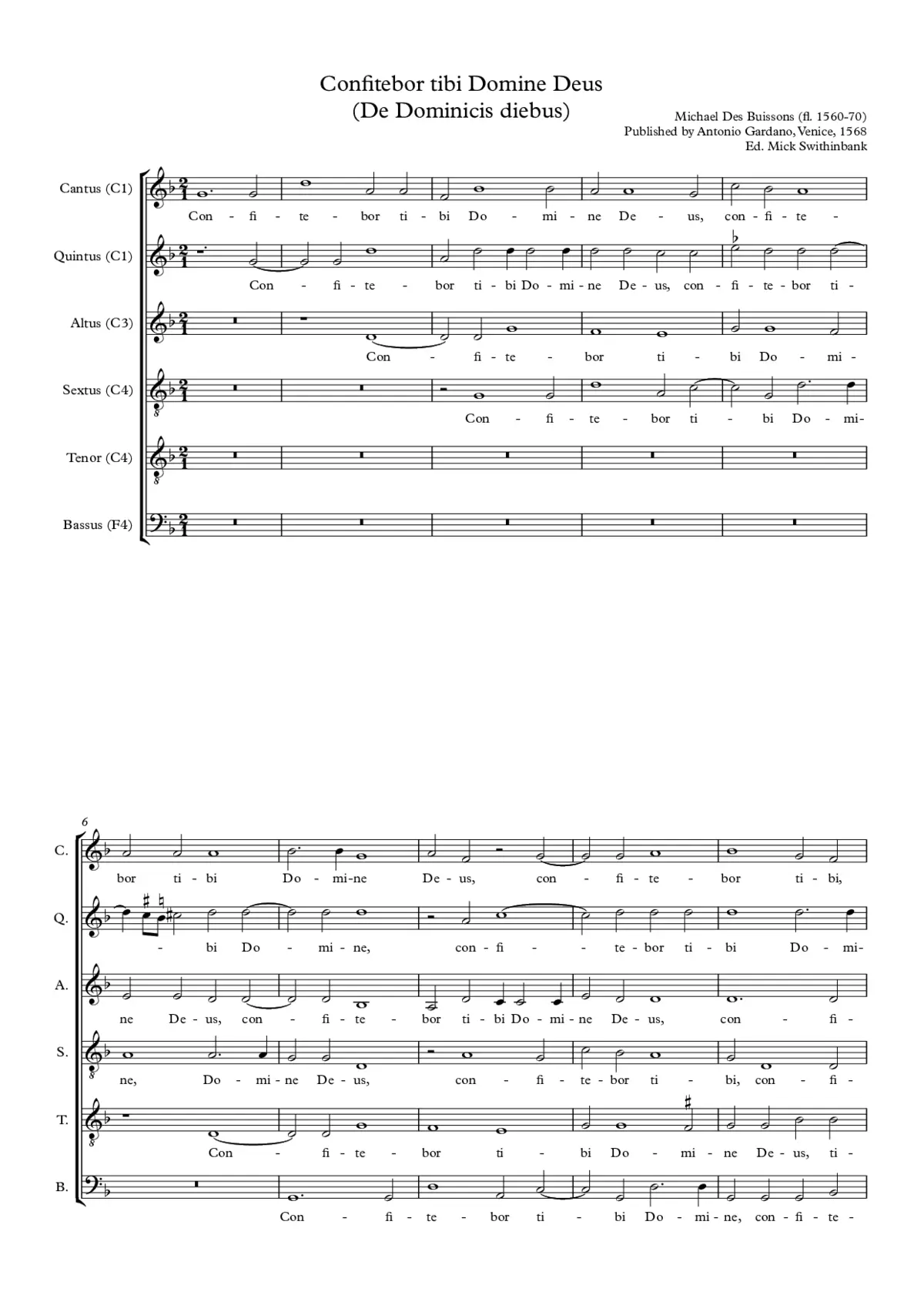 Confitebor tibi - Page 1
