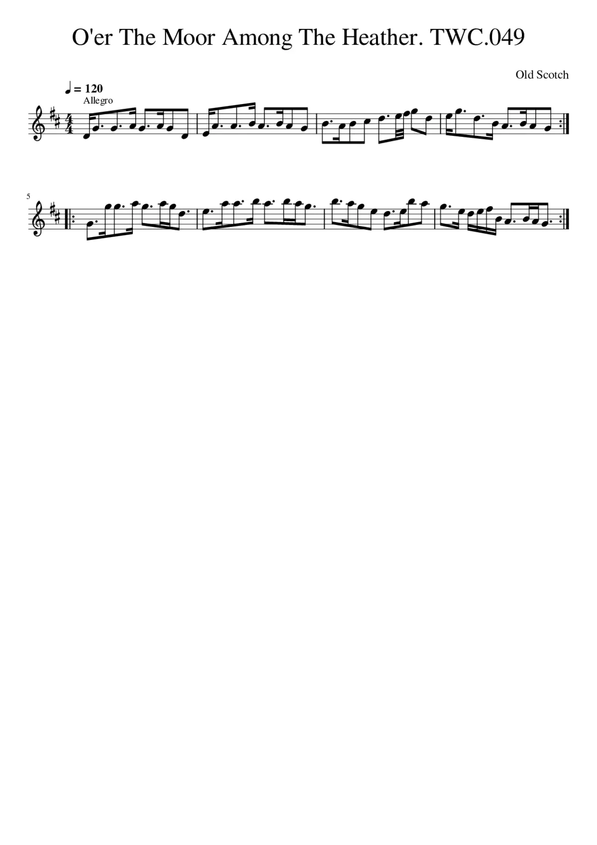 O'er The Moor Among The Heather. TWC.049 - Page 1