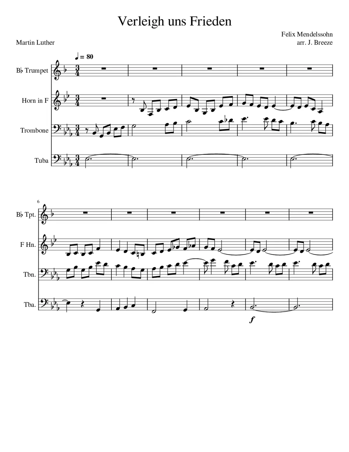 Verleigh uns Frieden - Page 1